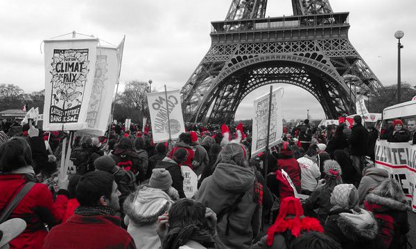 Protesters defy the ban at  COP21